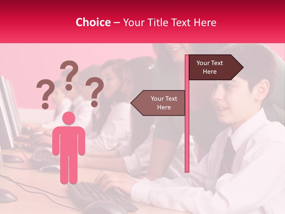Desk Secondary School Tutorial PowerPoint Template