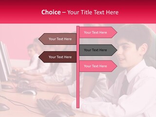 Desk Secondary School Tutorial PowerPoint Template