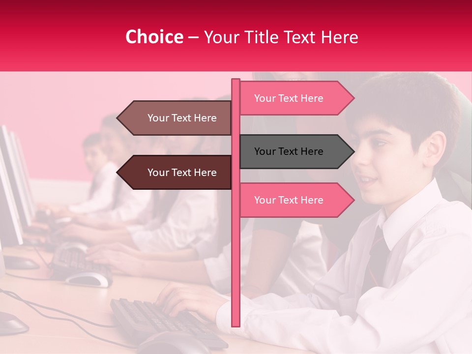 Desk Secondary School Tutorial PowerPoint Template