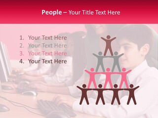 Desk Secondary School Tutorial PowerPoint Template