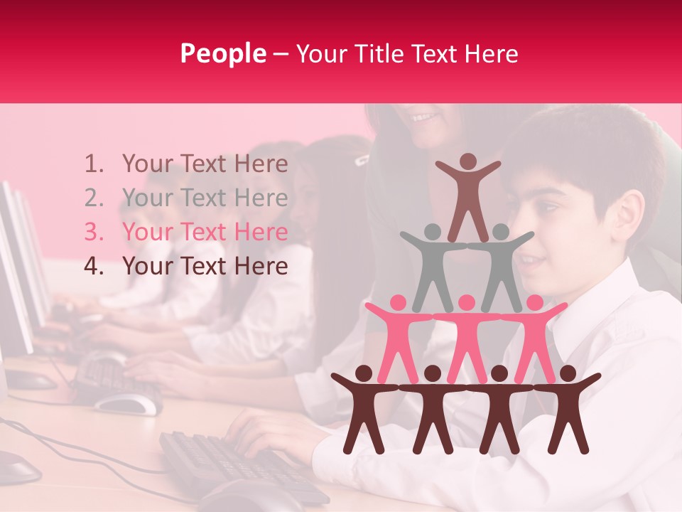 Desk Secondary School Tutorial PowerPoint Template