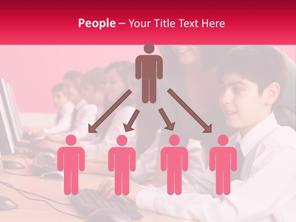 Desk Secondary School Tutorial PowerPoint Template