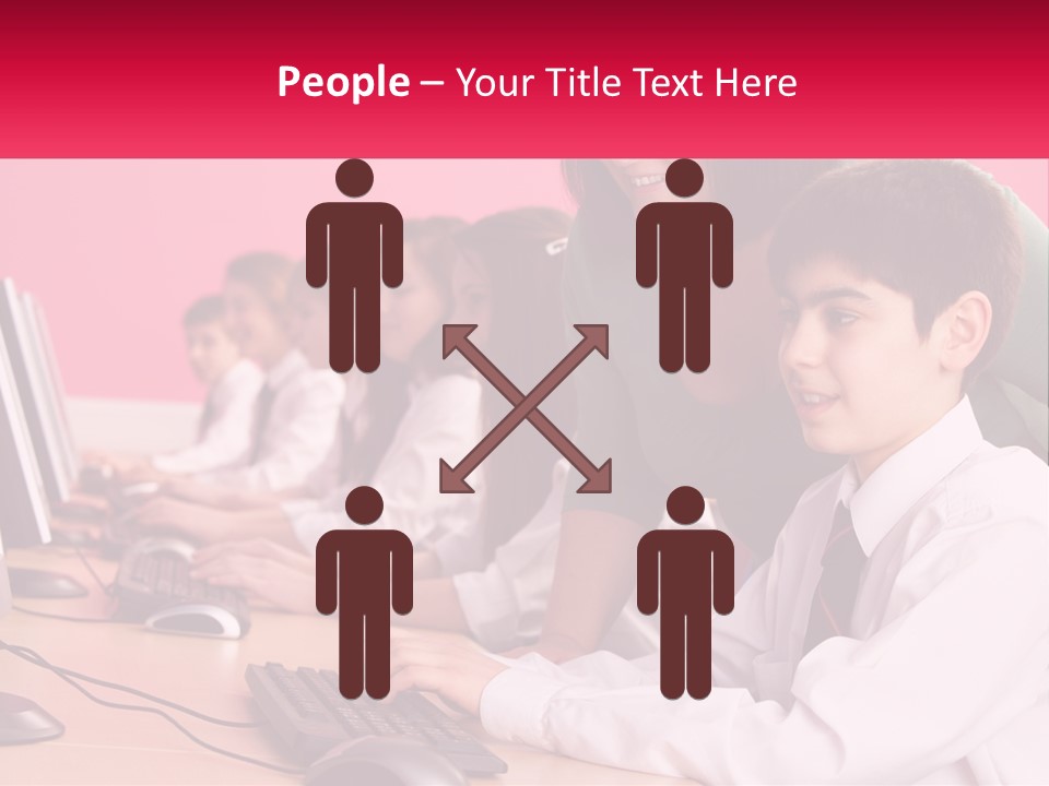 Desk Secondary School Tutorial PowerPoint Template
