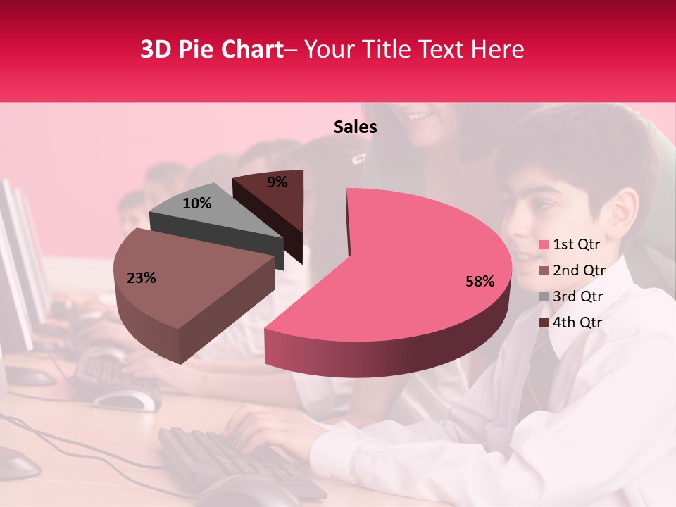 Desk Secondary School Tutorial PowerPoint Template