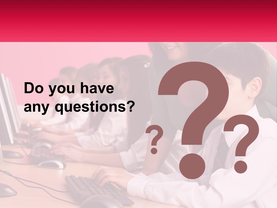 Desk Secondary School Tutorial PowerPoint Template