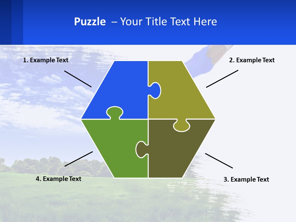 Sun Drawing Trees PowerPoint Template