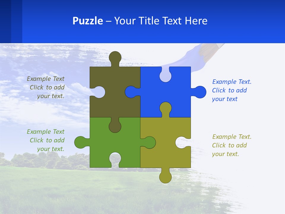 Sun Drawing Trees PowerPoint Template
