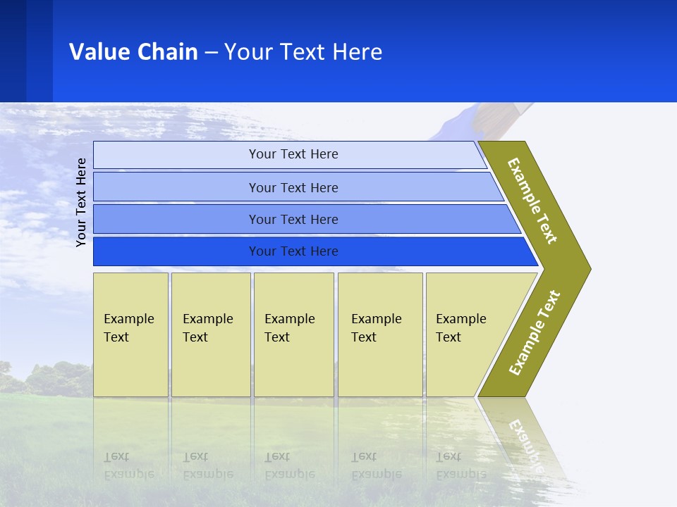 Sun Drawing Trees PowerPoint Template