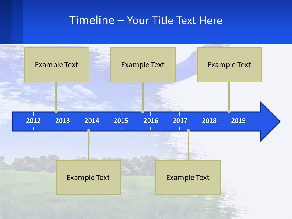 Sun Drawing Trees PowerPoint Template