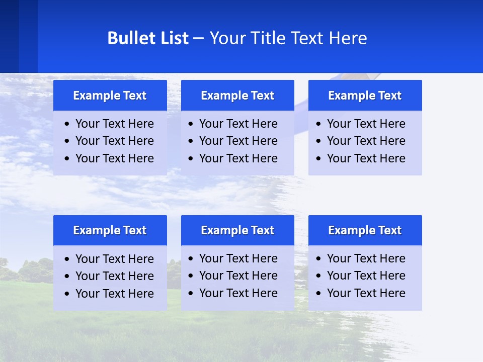Sun Drawing Trees PowerPoint Template