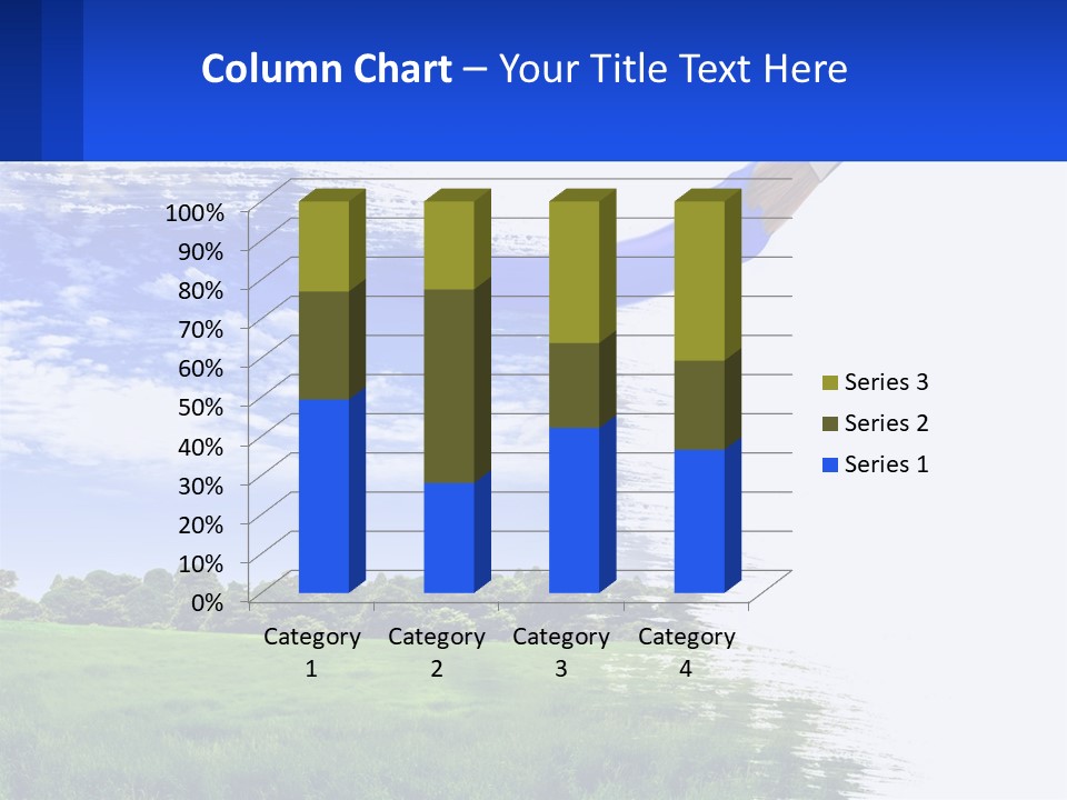 Sun Drawing Trees PowerPoint Template