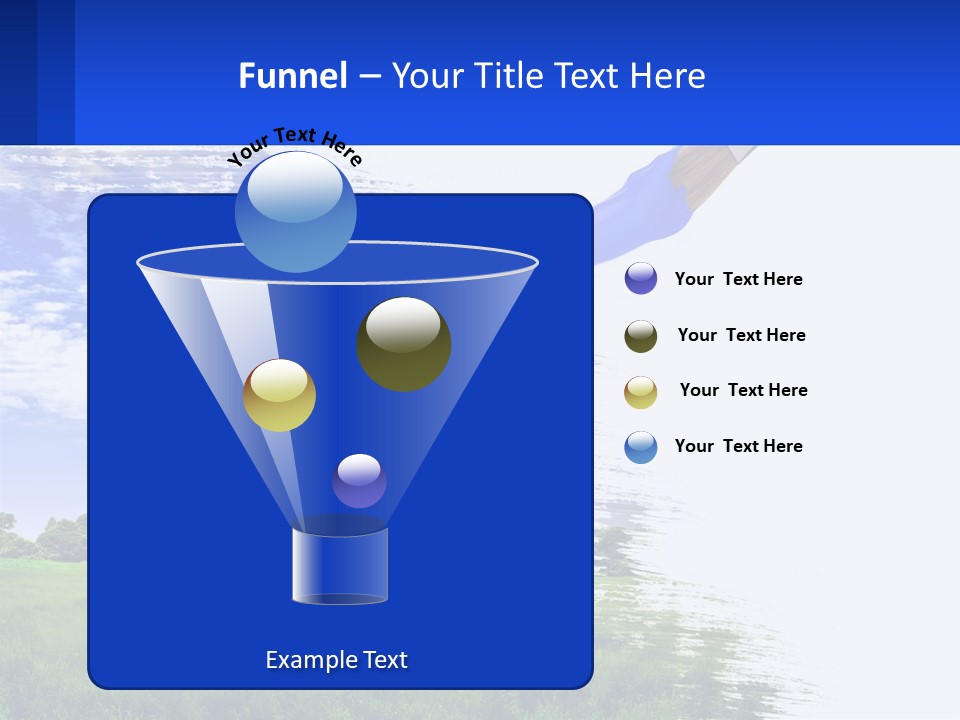 Sun Drawing Trees PowerPoint Template