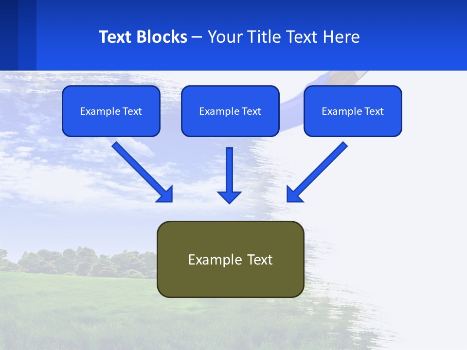 Sun Drawing Trees PowerPoint Template