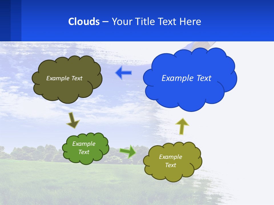 Sun Drawing Trees PowerPoint Template
