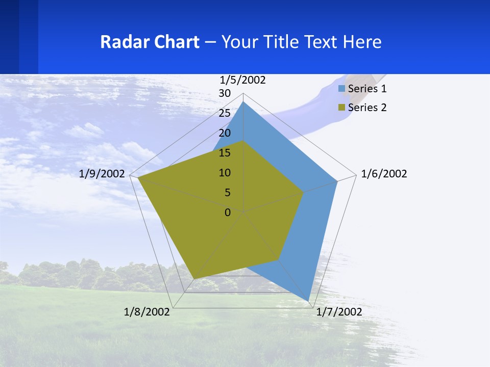 Sun Drawing Trees PowerPoint Template