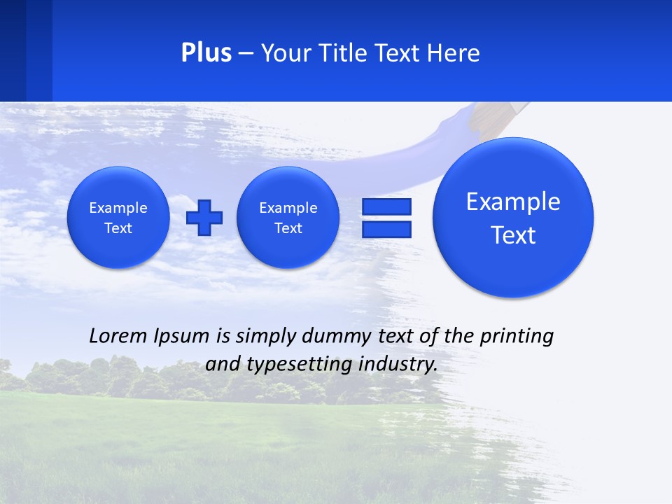 Sun Drawing Trees PowerPoint Template