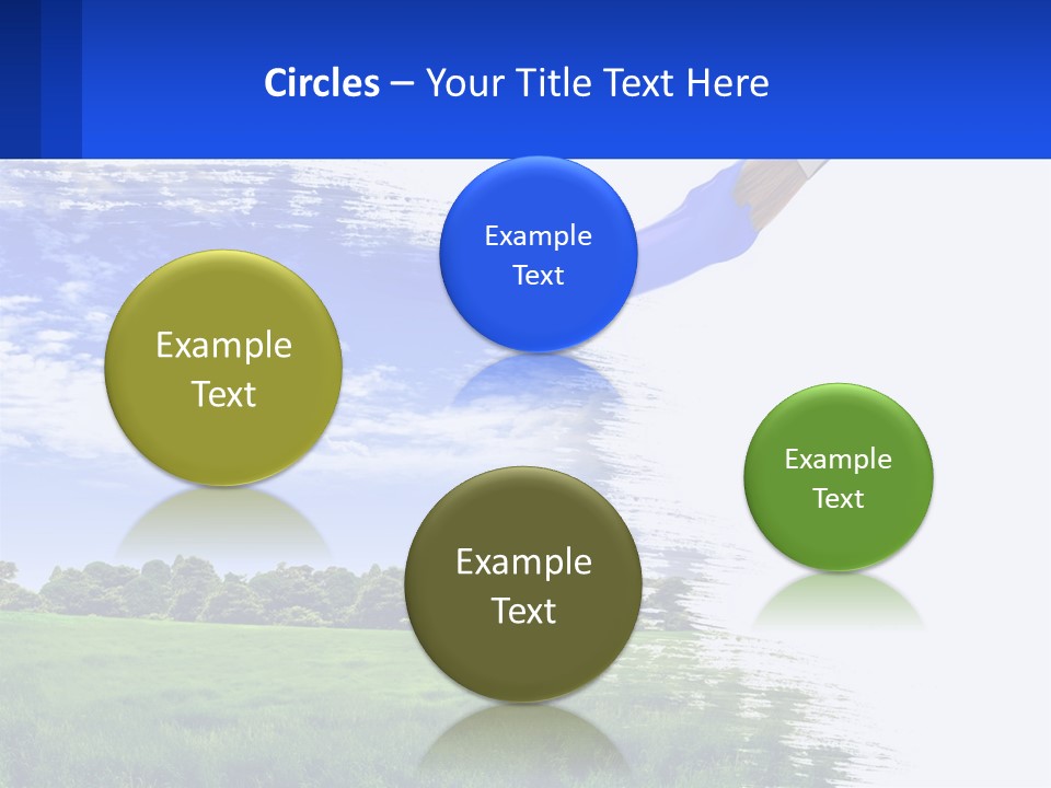 Sun Drawing Trees PowerPoint Template