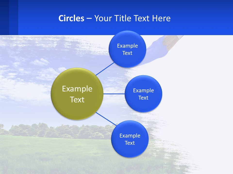 Sun Drawing Trees PowerPoint Template