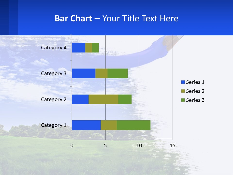 Sun Drawing Trees PowerPoint Template