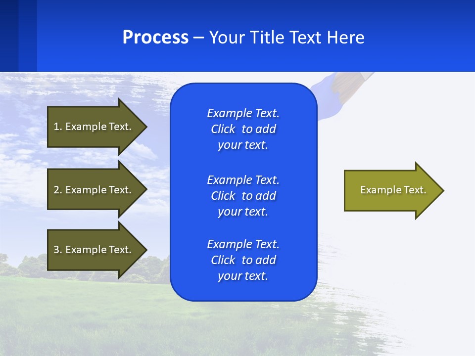 Sun Drawing Trees PowerPoint Template