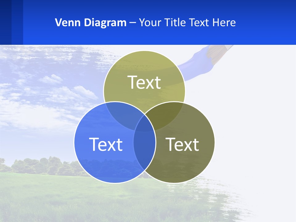 Sun Drawing Trees PowerPoint Template