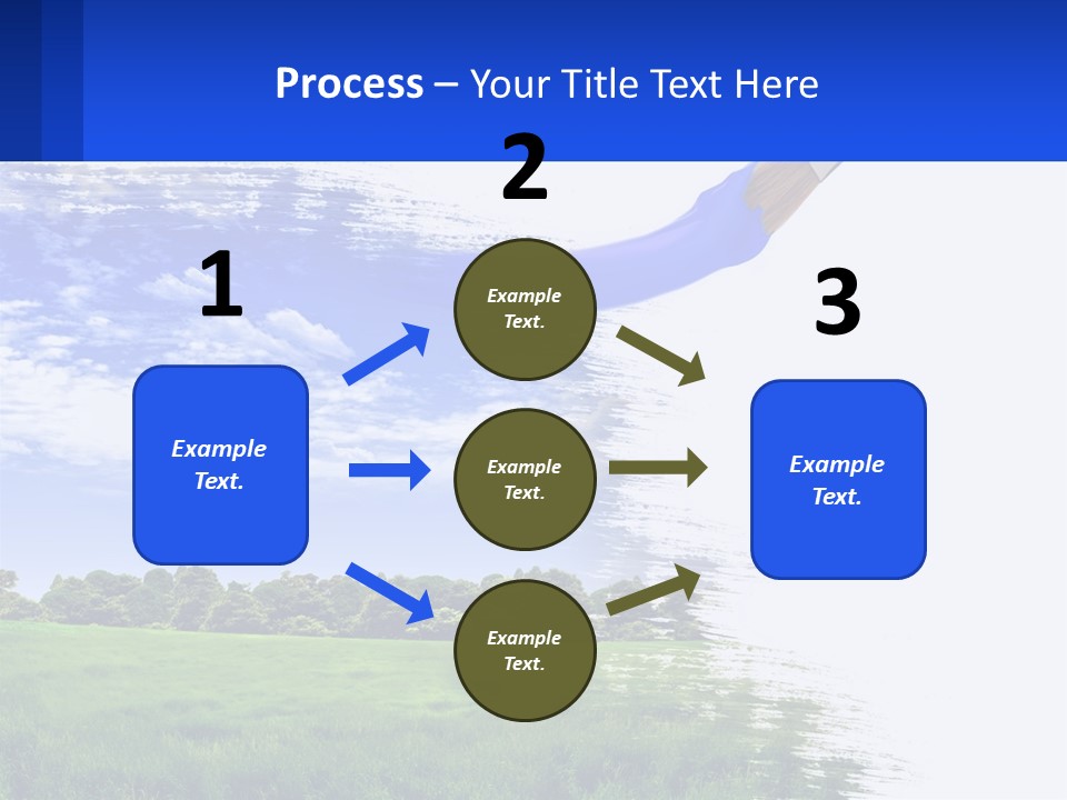 Sun Drawing Trees PowerPoint Template