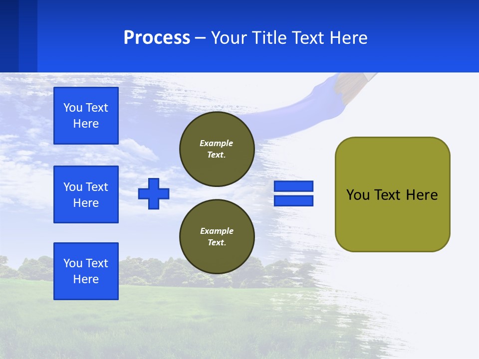 Sun Drawing Trees PowerPoint Template