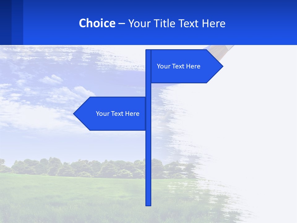 Sun Drawing Trees PowerPoint Template