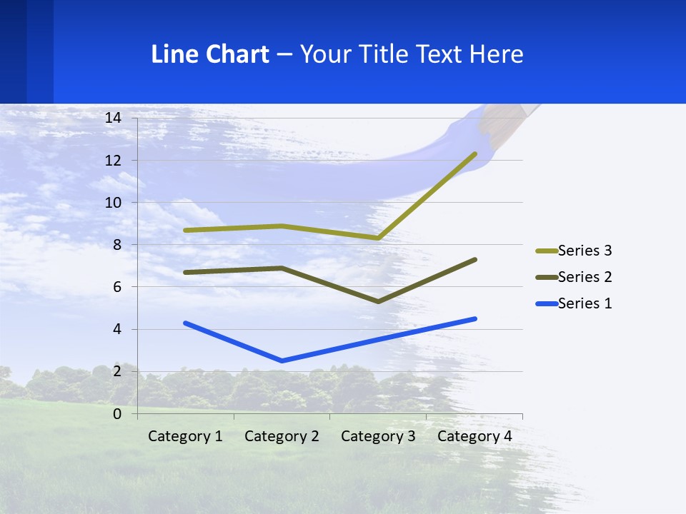 Sun Drawing Trees PowerPoint Template