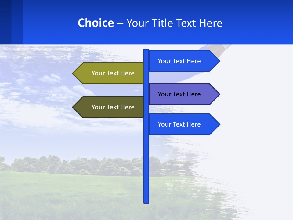 Sun Drawing Trees PowerPoint Template
