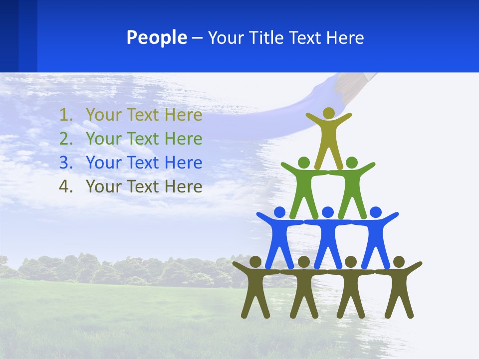 Sun Drawing Trees PowerPoint Template