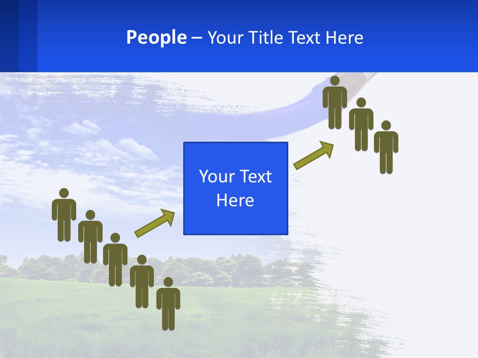 Sun Drawing Trees PowerPoint Template