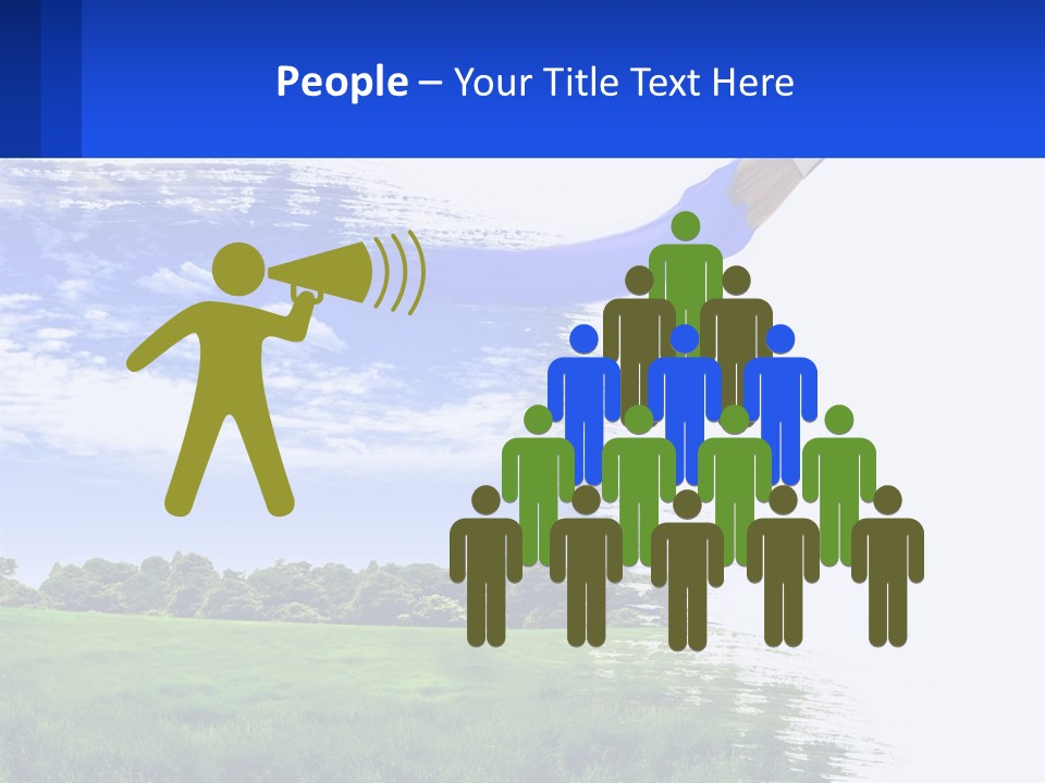 Sun Drawing Trees PowerPoint Template