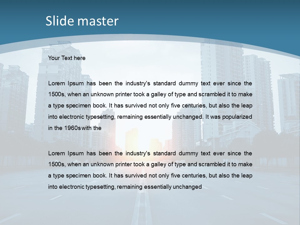 Highway Cloud Automotive PowerPoint Template