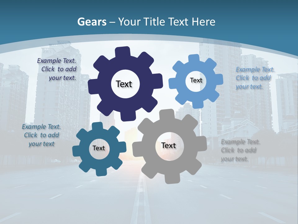 Highway Cloud Automotive PowerPoint Template