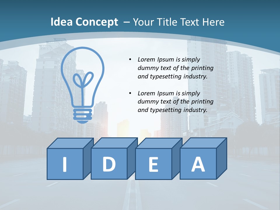 Highway Cloud Automotive PowerPoint Template