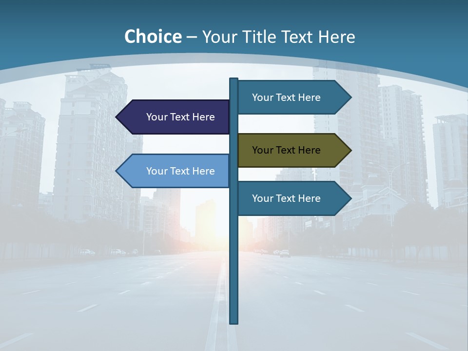 Highway Cloud Automotive PowerPoint Template