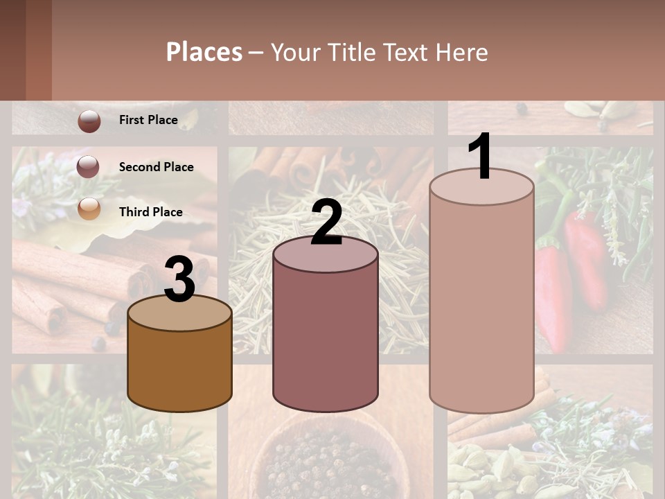 Table Peppercorns Peas PowerPoint Template
