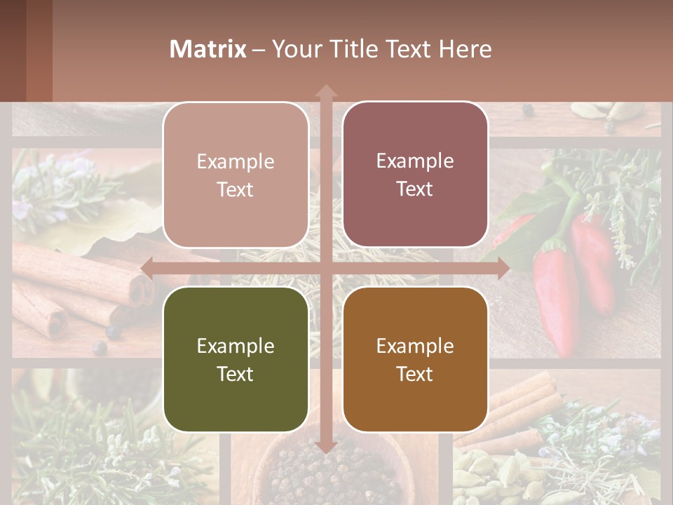 Table Peppercorns Peas PowerPoint Template