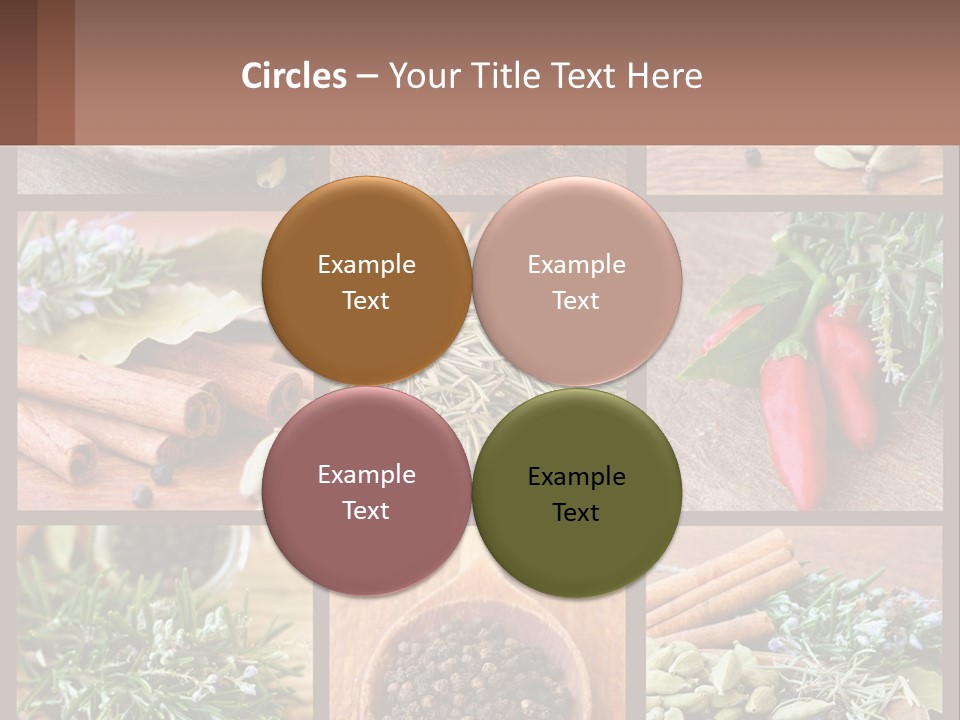 Table Peppercorns Peas PowerPoint Template