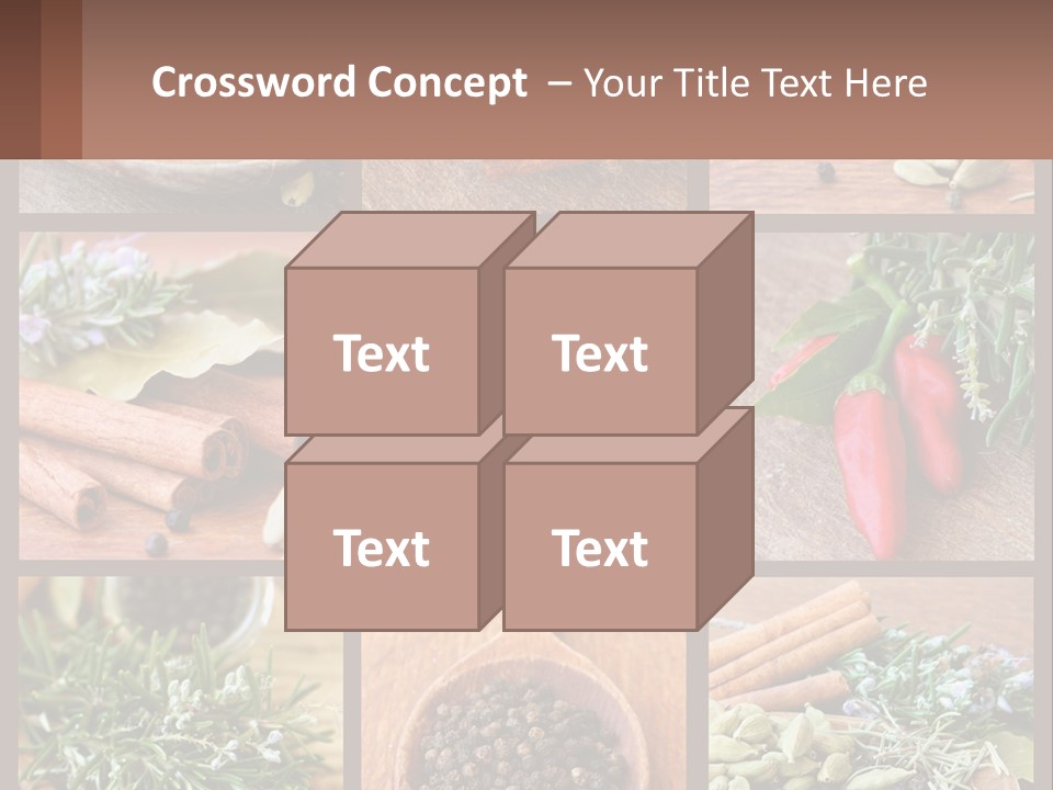 Table Peppercorns Peas PowerPoint Template