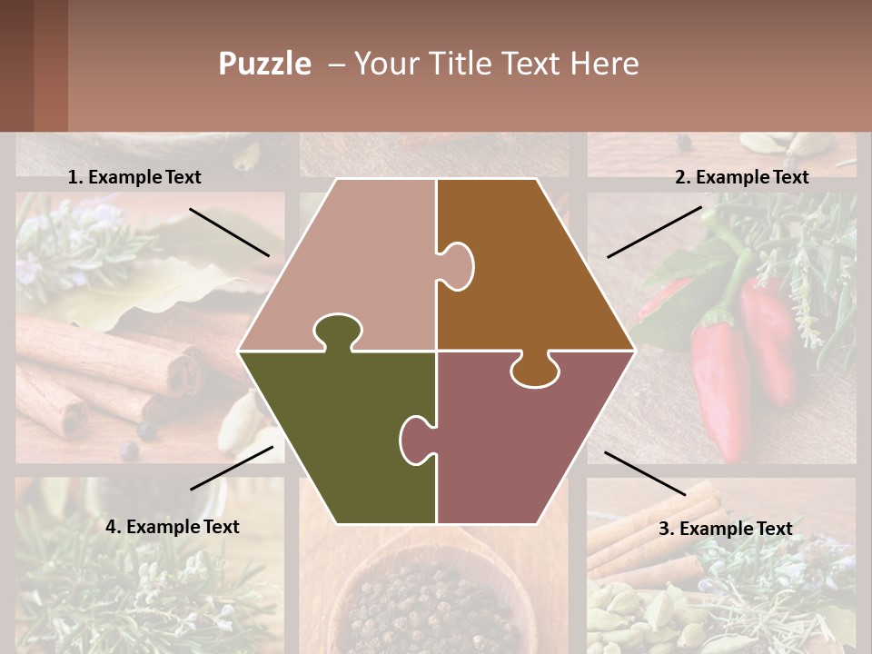 Table Peppercorns Peas PowerPoint Template