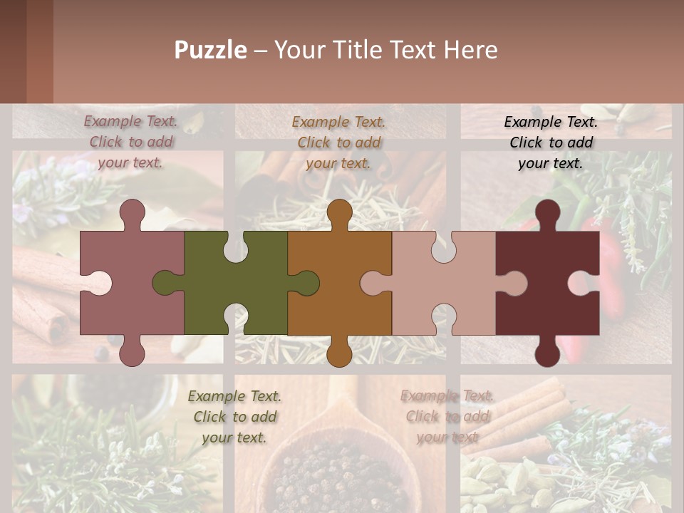 Table Peppercorns Peas PowerPoint Template