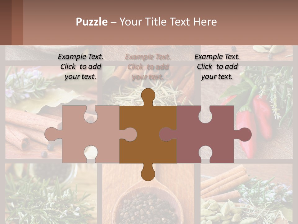 Table Peppercorns Peas PowerPoint Template