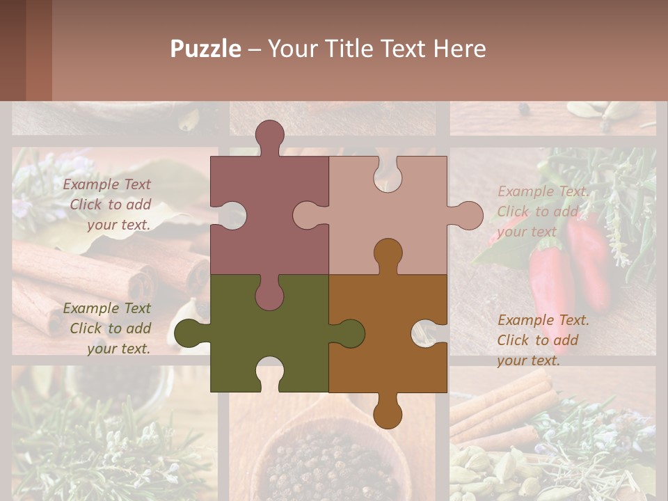 Table Peppercorns Peas PowerPoint Template