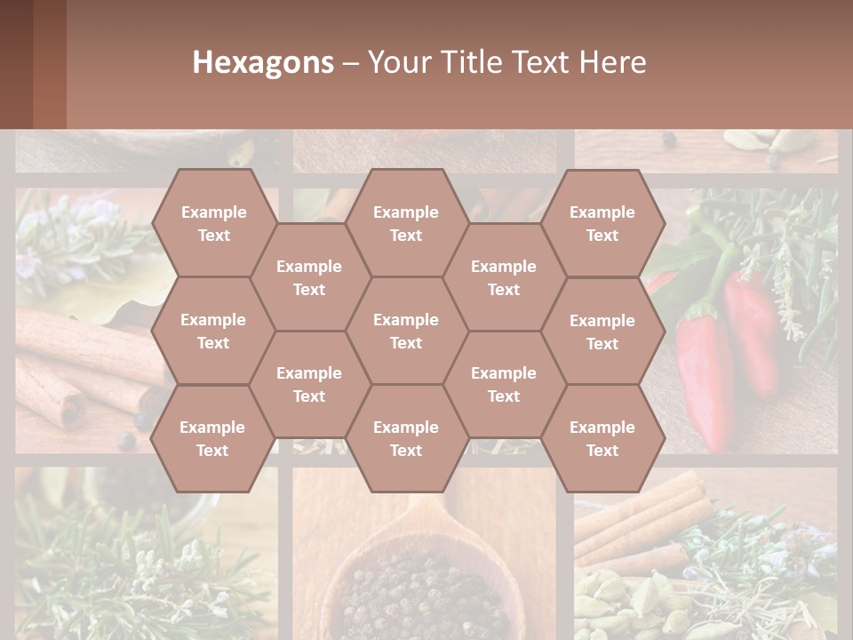 Table Peppercorns Peas PowerPoint Template