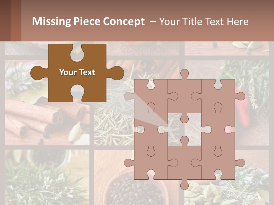 Table Peppercorns Peas PowerPoint Template