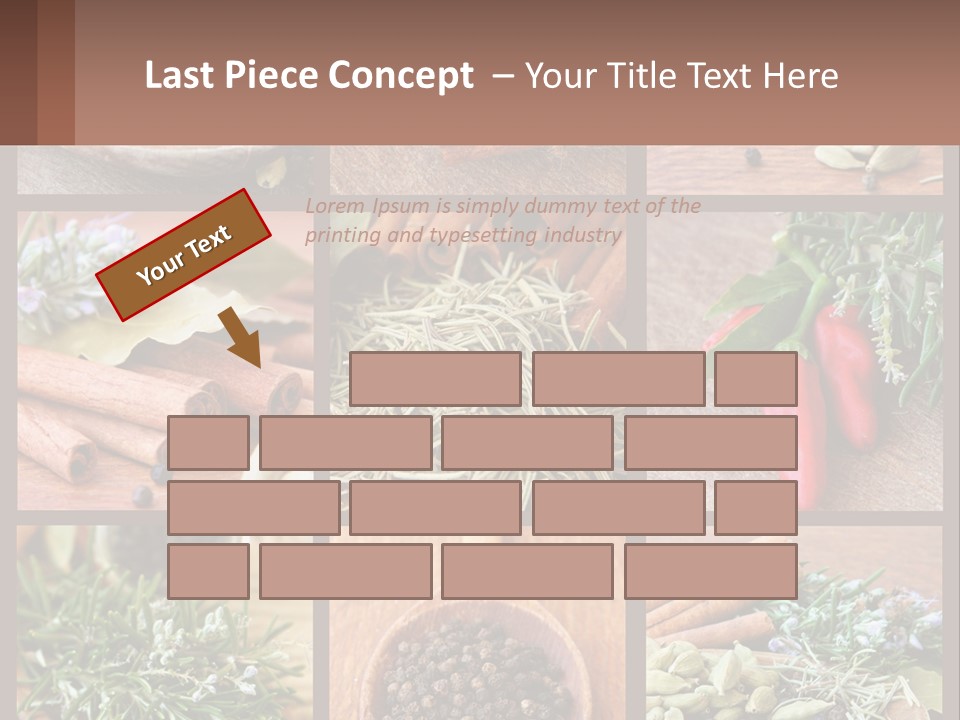 Table Peppercorns Peas PowerPoint Template