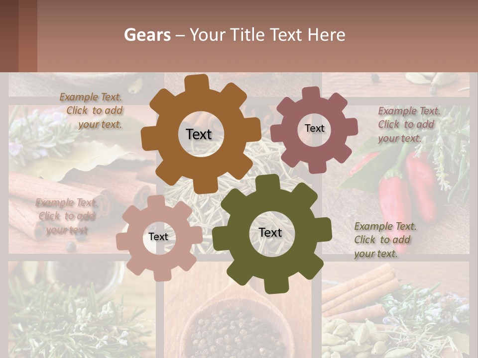 Table Peppercorns Peas PowerPoint Template
