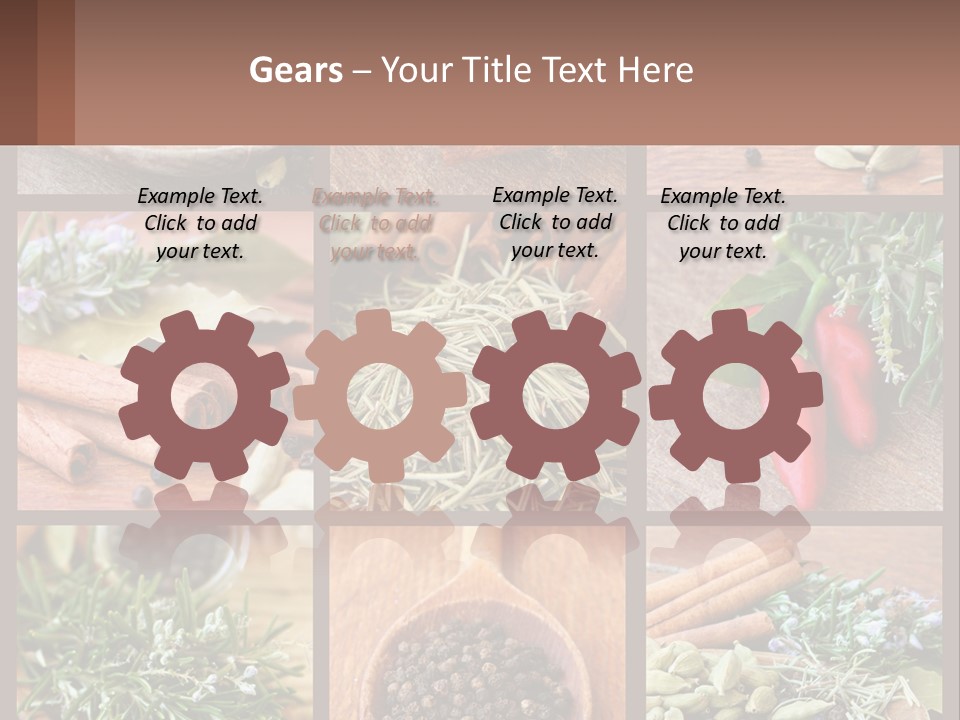 Table Peppercorns Peas PowerPoint Template